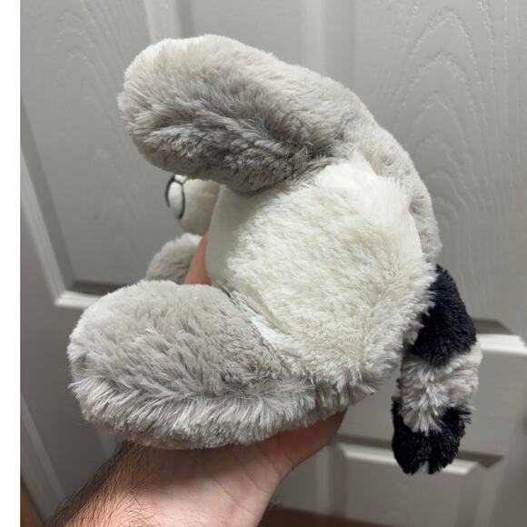 Raccoon Gray Black White Stuffed Animal Plush 12" Sitting Trash Panda - Picture 4 of 6